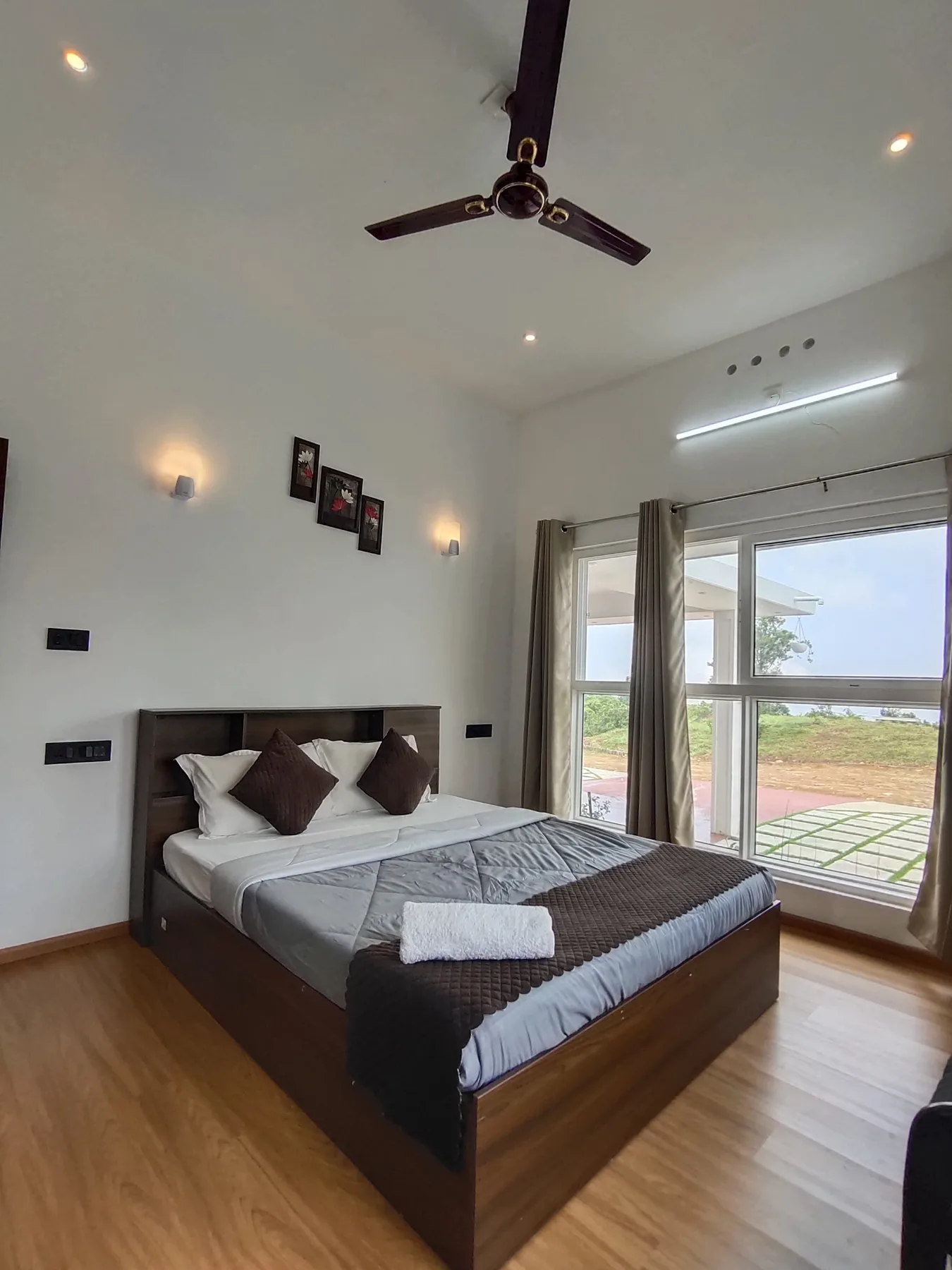 Bedroom with large window